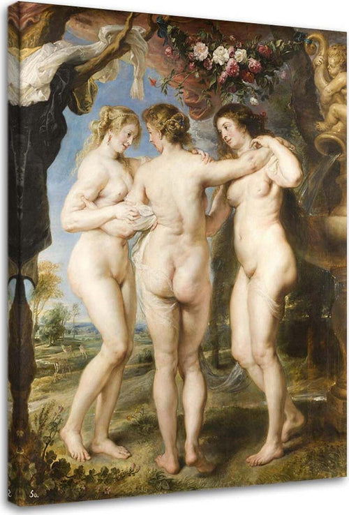 Quadro-su-tela,-RIPRODUZIONE-Le-tre-grazie-Rubens