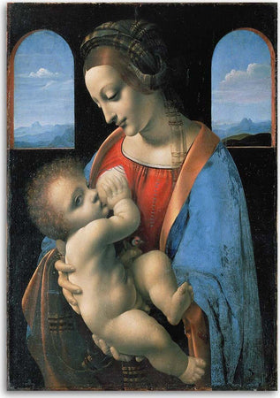 Quadro-su-tela,-RIPRODUZIONE-Madonna-Litta-Da-Vinci