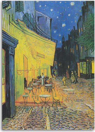 Quadro-su-tela,-RIPRODUZIONE-Terrazza-del-caffè-di-notte-Van-Gogh