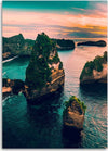 Quadro-su-tela,-Rocce-paesaggio-turchese