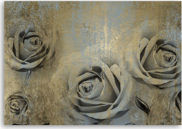 Quadro-su-tela,-Rose-dorate