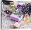 Quadro-su-tela,-Sapone-viola-zen-spa