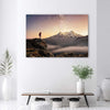 Quadro-su-tela,-Scalare-le-stelle-delle-montagne-del-cielo