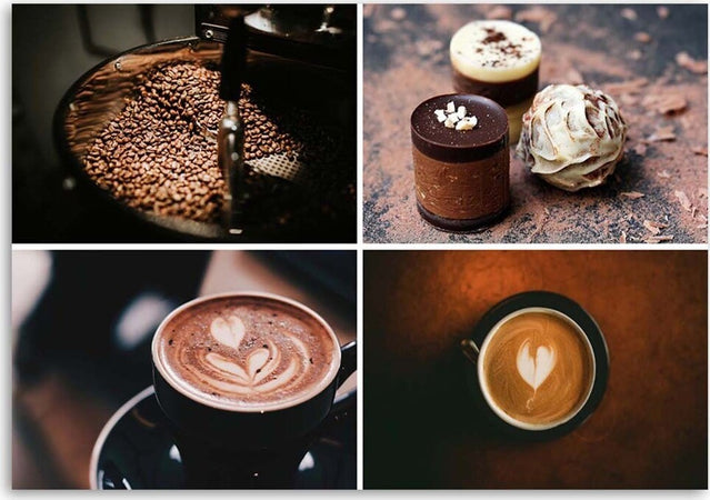 Quadro-su-tela,-Set-caffè-e-dolci