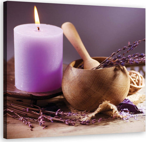 Quadro-su-tela,-Spa-Lavender-Candle
