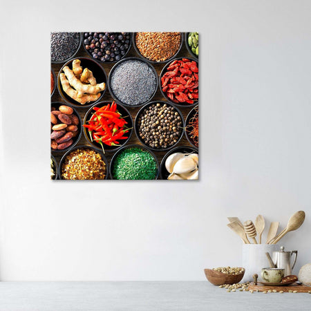 Quadro-su-tela,-Spezie-di-cibo-e-cucina