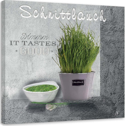 Quadro-su-tela,-Spezie-di-erba-cipollina-per-la-cucina