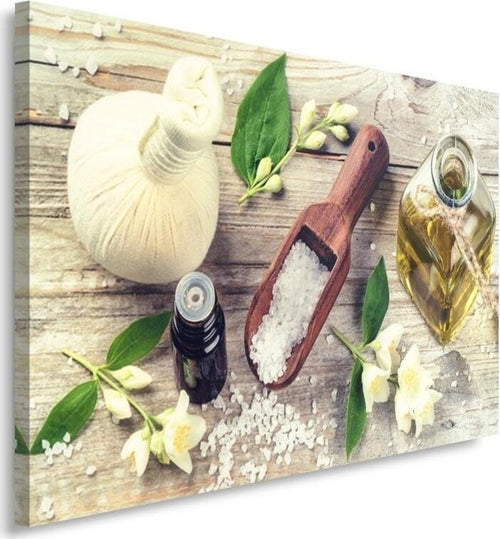 Quadro-su-tela,-Spezie-Erbe-Beige