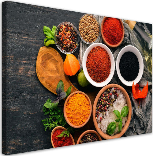 Quadro-su-tela,-Spezie-fresche-in-cucina