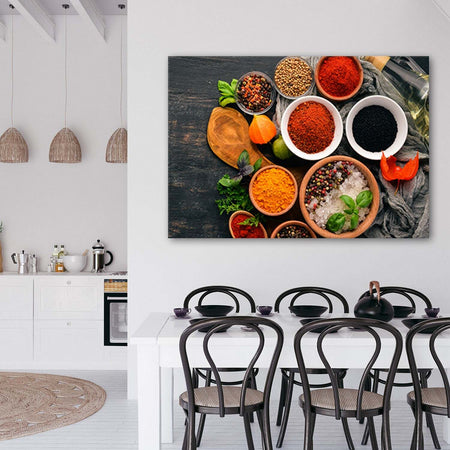 Quadro-su-tela,-Spezie-fresche-in-cucina