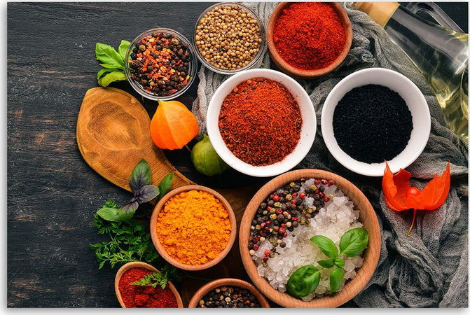 Quadro-su-tela,-Spezie-fresche-in-cucina