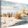 Quadro-su-tela,-Spiaggia-di-dune-sul-legno