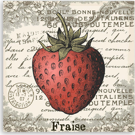 Quadro-su-tela,-Strawberry-Vintage