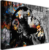 Quadro-su-tela,-Street-Art-Banky-Monkey-Abstraction