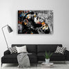 Quadro-su-tela,-Street-Art-Banky-Monkey-Abstraction