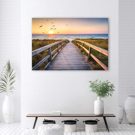 Quadro-su-tela,-Sunset-Sea-Beach