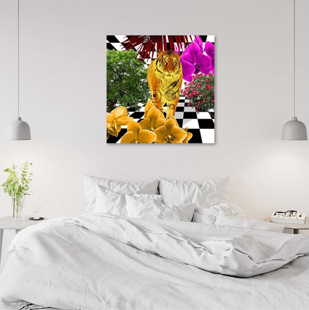 Quadro-su-tela,-Tigre-colorata