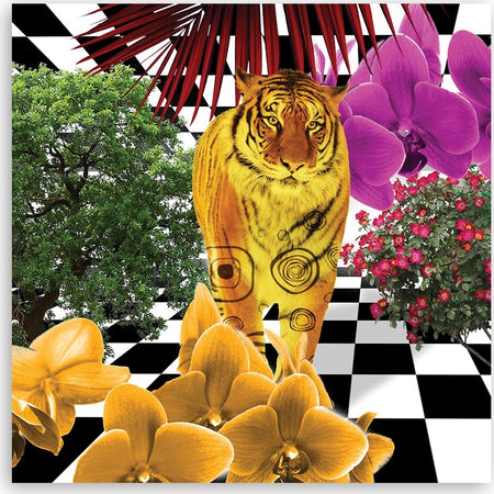 Quadro-su-tela,-Tigre-colorata