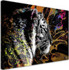 Quadro-su-tela,-Tigre-su-uno-sfondo-colorato