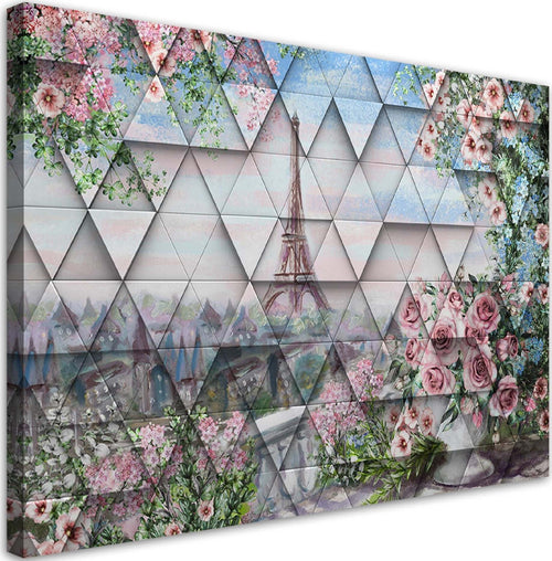 Quadro-su-tela,-Torre-Eiffel-in-primavera
