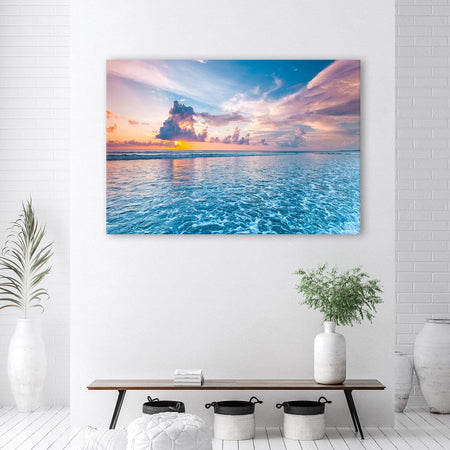 Quadro-su-tela,-Tramonto-dal-mare