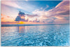 Quadro-su-tela,-Tramonto-dal-mare