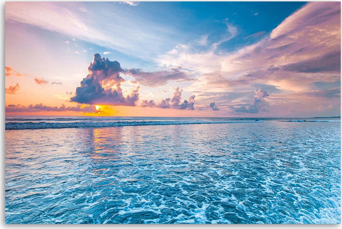 Quadro-su-tela,-Tramonto-dal-mare