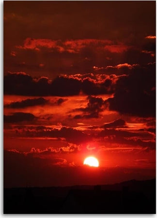 Quadro-su-tela,-Tramonto-rosso-natura
