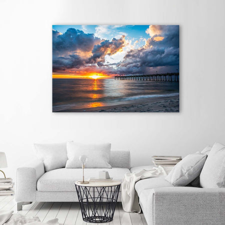 Quadro-su-tela,-Tramonto-sul-mare