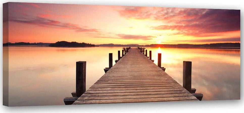 Quadro-su-tela-Tramonto-sul-ponte