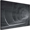 Quadro-su-tela,-Tunnel-3D-grigio