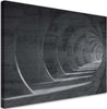 Quadro-su-tela,-Tunnel-3D-grigio