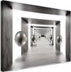 Quadro-su-tela,-Tunnel-Silver-3D-Balls