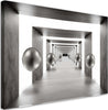 Quadro-su-tela,-Tunnel-Silver-3D-Balls