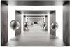 Quadro-su-tela,-Tunnel-Silver-3D-Balls