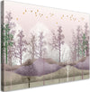Quadro-su-tela,-Uccelli-sopra-la-foresta
