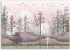 Quadro-su-tela,-Uccelli-sopra-la-foresta