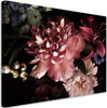 Quadro-su-tela,-Un-bouquet-di-fiori-su-uno-sfondo-scuro