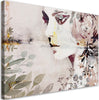 Quadro-su-tela,-Un-volto-astratto-di-una-donna-con-fiori