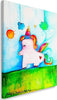 Quadro-su-tela,-Unicorno-colorato