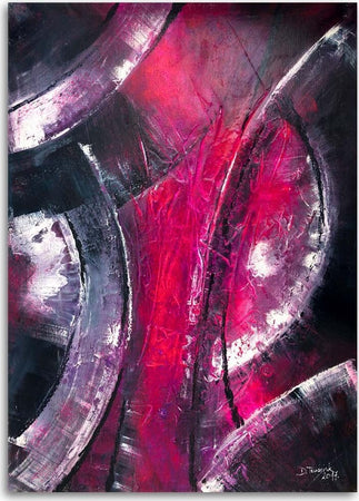 Quadro-su-tela,-Viola-astratto-moderno