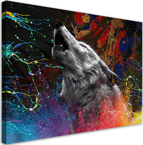 Quadro-su-tela,-Wolf-Animal-Nature