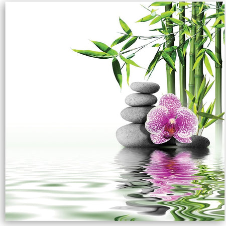 Quadro-su-tela,-Zen-giardino-acquatico