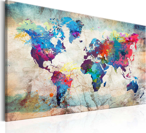 Quadro-World-Map-Colourful-Madness