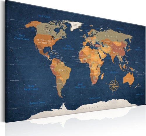 Quadro-World-Map:-Ink-Oceans