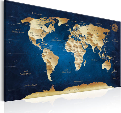 Quadro-World-Map-The-Dark-Blue-Depths
