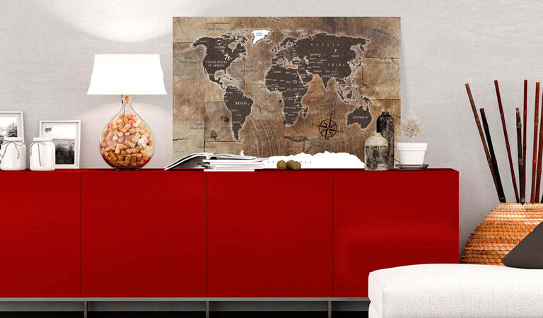 Quadro-World-Map:-Wooden-Mosaic