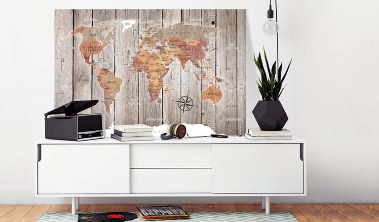 Quadro-World-Map:-Wooden-Stories