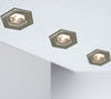 Quality-line-recessed-light-set,-Hexa-Brushed-iron,-3-pc.-set