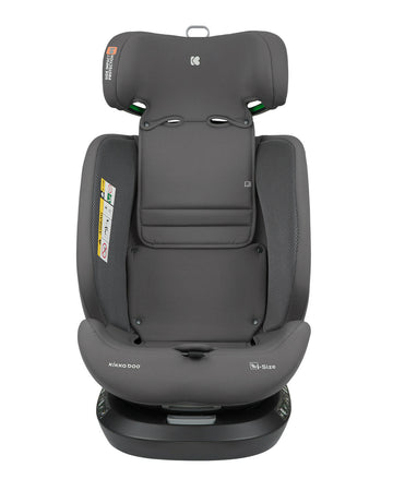 KIKKABOO Seggiolino Auto 40-150 cm i-Hike i-SIZE Dark Grey - Seggiolino Auto con Base Isofix, Da 40 a 150 cm, Omologato ECE R129/03, Girevole A 360° E Reclinabile, Gruppo 0+/1/2/3 Da 0 A 12 Anni, Dark Grey, grigio